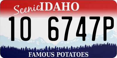 ID license plate 1O6747P