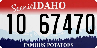 ID license plate 1O6747Q