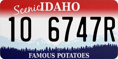 ID license plate 1O6747R