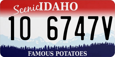 ID license plate 1O6747V