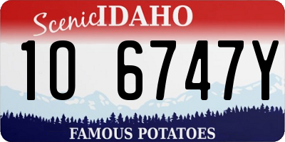 ID license plate 1O6747Y