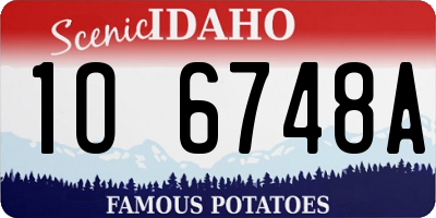 ID license plate 1O6748A
