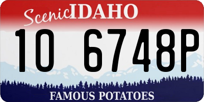 ID license plate 1O6748P