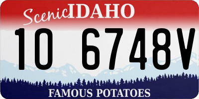 ID license plate 1O6748V