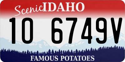 ID license plate 1O6749V