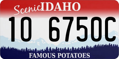 ID license plate 1O6750C