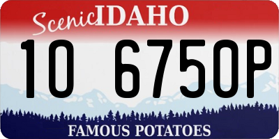 ID license plate 1O6750P