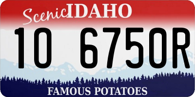 ID license plate 1O6750R