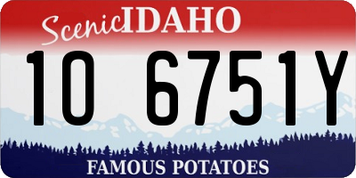 ID license plate 1O6751Y