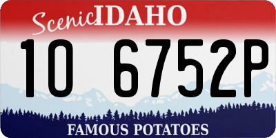 ID license plate 1O6752P