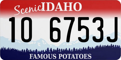 ID license plate 1O6753J