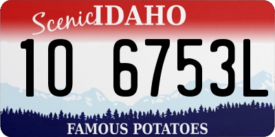 ID license plate 1O6753L