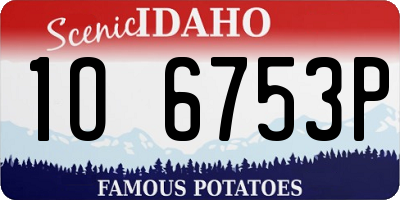 ID license plate 1O6753P