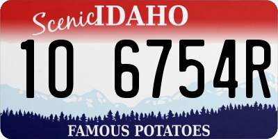 ID license plate 1O6754R