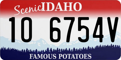 ID license plate 1O6754V