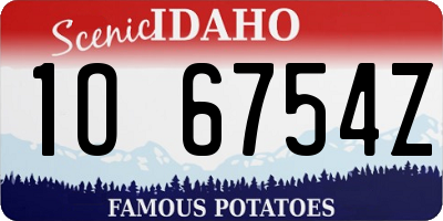 ID license plate 1O6754Z
