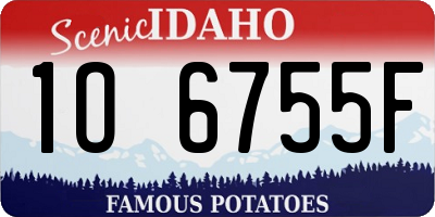 ID license plate 1O6755F