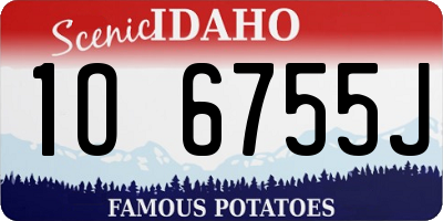 ID license plate 1O6755J