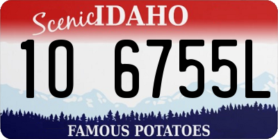 ID license plate 1O6755L