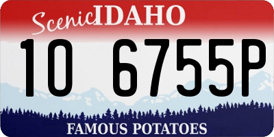 ID license plate 1O6755P