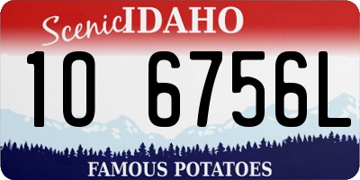 ID license plate 1O6756L