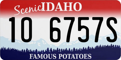 ID license plate 1O6757S