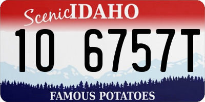 ID license plate 1O6757T