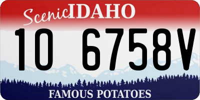 ID license plate 1O6758V
