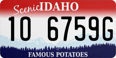 ID license plate 1O6759G