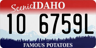 ID license plate 1O6759L