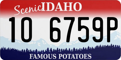 ID license plate 1O6759P