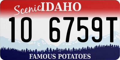 ID license plate 1O6759T