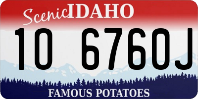 ID license plate 1O6760J