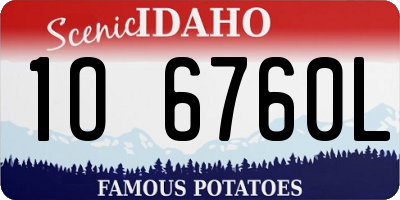 ID license plate 1O6760L