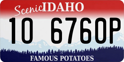 ID license plate 1O6760P