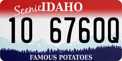 ID license plate 1O6760Q