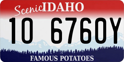 ID license plate 1O6760Y