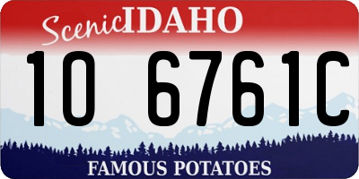 ID license plate 1O6761C