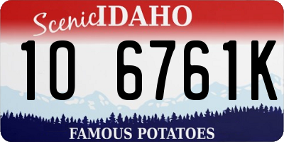 ID license plate 1O6761K