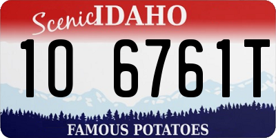 ID license plate 1O6761T