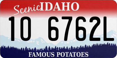 ID license plate 1O6762L