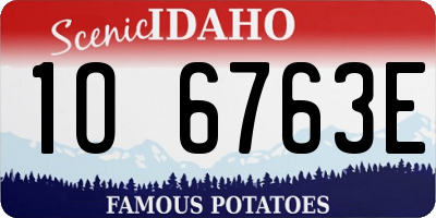 ID license plate 1O6763E