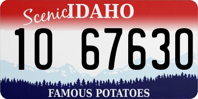 ID license plate 1O6763O