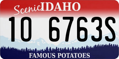 ID license plate 1O6763S
