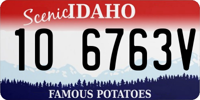 ID license plate 1O6763V