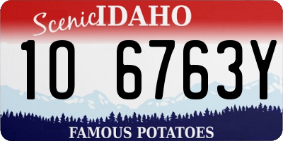ID license plate 1O6763Y