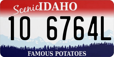 ID license plate 1O6764L
