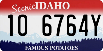 ID license plate 1O6764Y