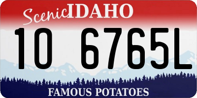 ID license plate 1O6765L