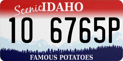 ID license plate 1O6765P